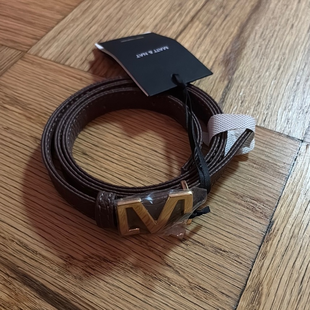 Matt & Nat Brown and Gold Belt. NIB